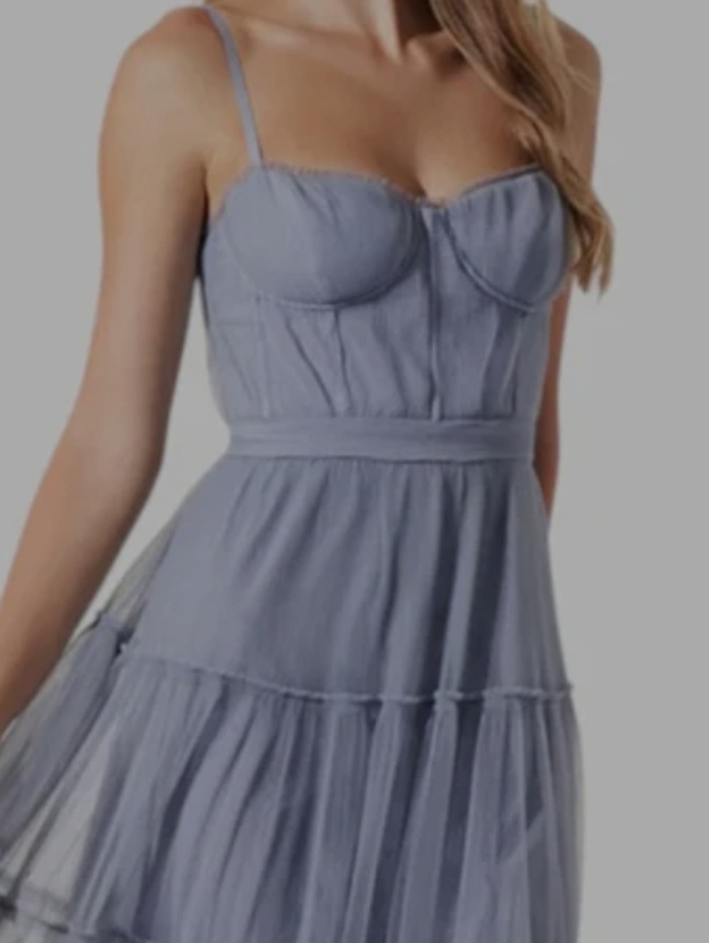 Taylor Dusty Light Purple  Mesh Maxi Dress - Picture 8 of 9